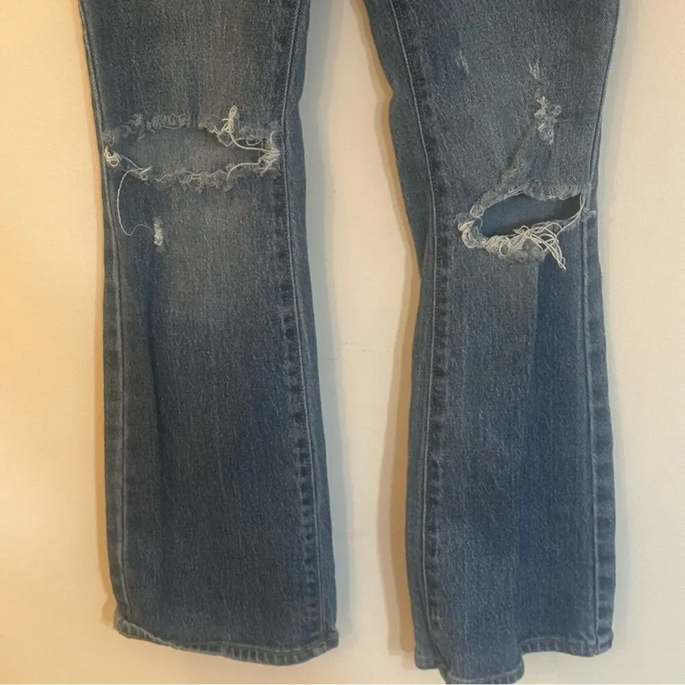 Old Navy High Rise Flare Jeans Sz 12 distressed girls jeans flare